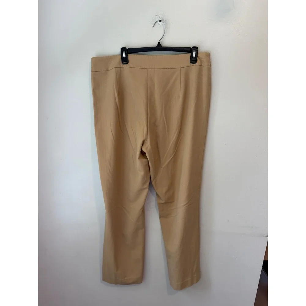 Jones New York Signature Tan Khaki Straight Leg Dress Pants Size 16 Professional